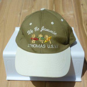 St. Thomas We Be Jimmin  PARADISE Green & White Baseball Cap